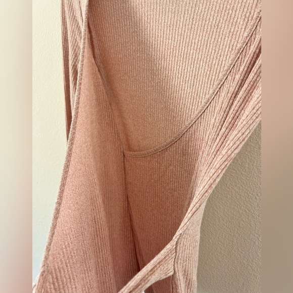 Bobeau Faux Wrap Ribbed Pink Balletcore Sweater Size Small - Picture 6 of 12